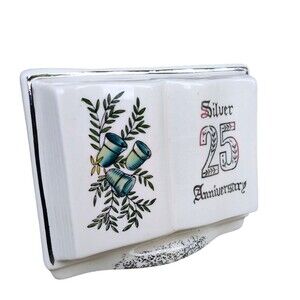 Vintage Planter 25th Anniversary Book Style with Silver Bells SMALL
